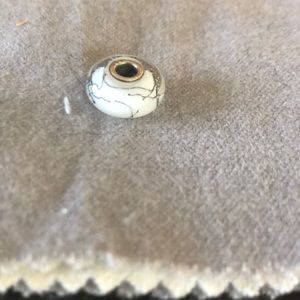 Trollbeads  white and black charm